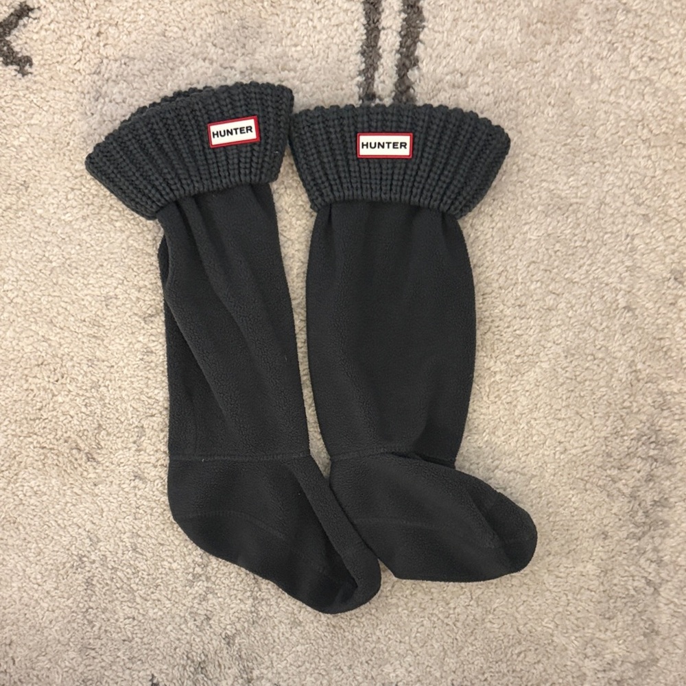 Hunter Black Knit Cuff Boot Socks - Woman’s